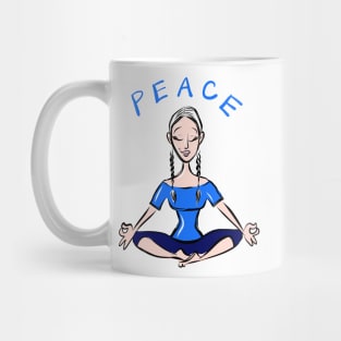 Peace in Yoga Mug